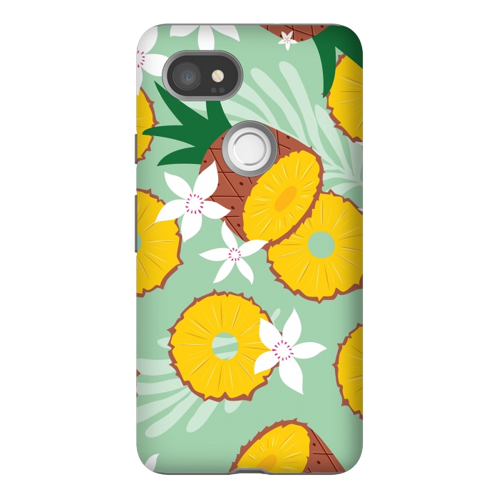 Pixel 2XL StrongFit Pineapple pattern 02 by Jelena Obradovic