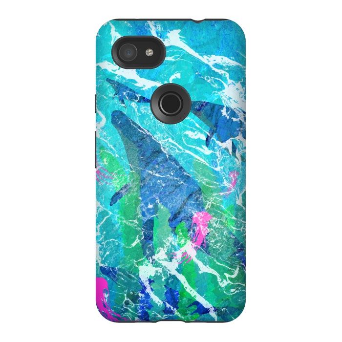 Pixel 3AXL StrongFit The ocean whales by Steve Wade (Swade)