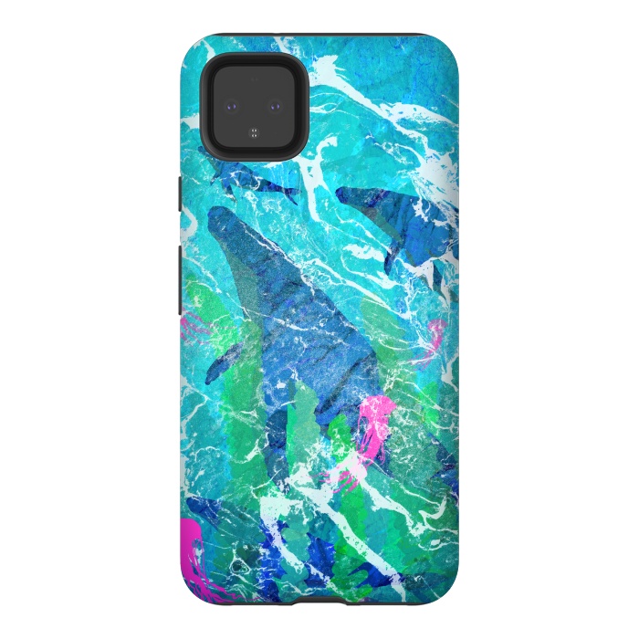 Pixel 4XL StrongFit The ocean whales by Steve Wade (Swade)
