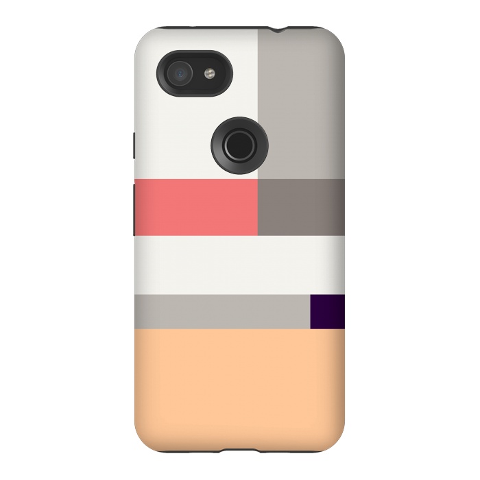 Pixel 3AXL StrongFit Colors in Block Minimal Art by Creativeaxle
