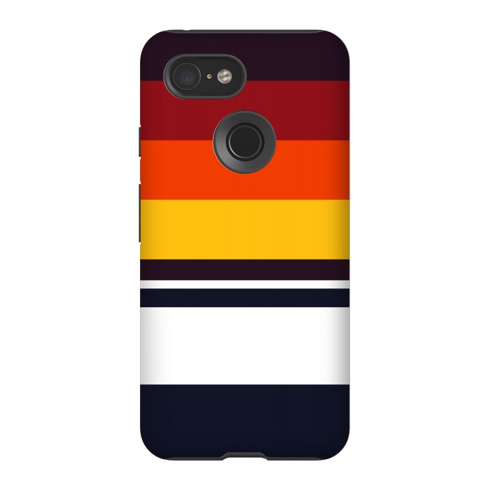 Pixel 3 StrongFit Sunset Retro by TMSarts