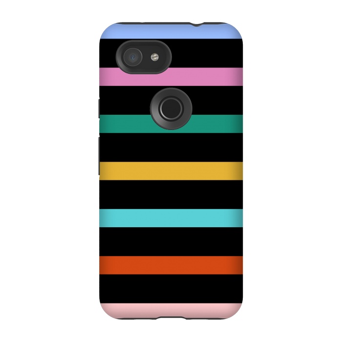 Pixel 3A StrongFit Colored Stripes by TMSarts