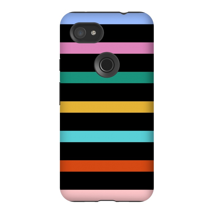 Pixel 3AXL StrongFit Colored Stripes by TMSarts
