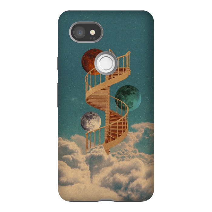 Pixel 2XL StrongFit Stairway to the moon by Eleaxart