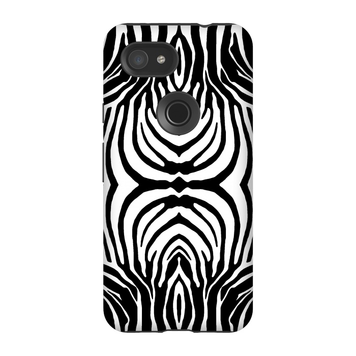 Pixel 3A StrongFit White zebra stripes by Oana 