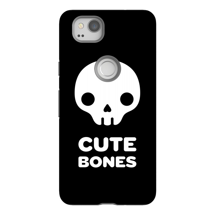 Pixel 2 StrongFit Cute skull by Laura Nagel
