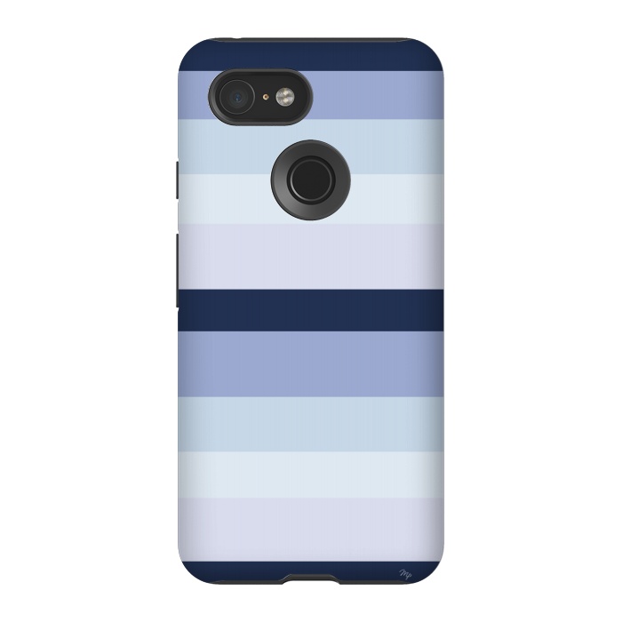 Pixel 3 StrongFit Blue Stripes by Martina