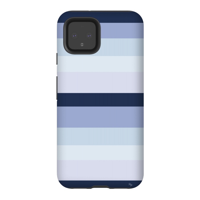 Pixel 4 StrongFit Blue Stripes by Martina