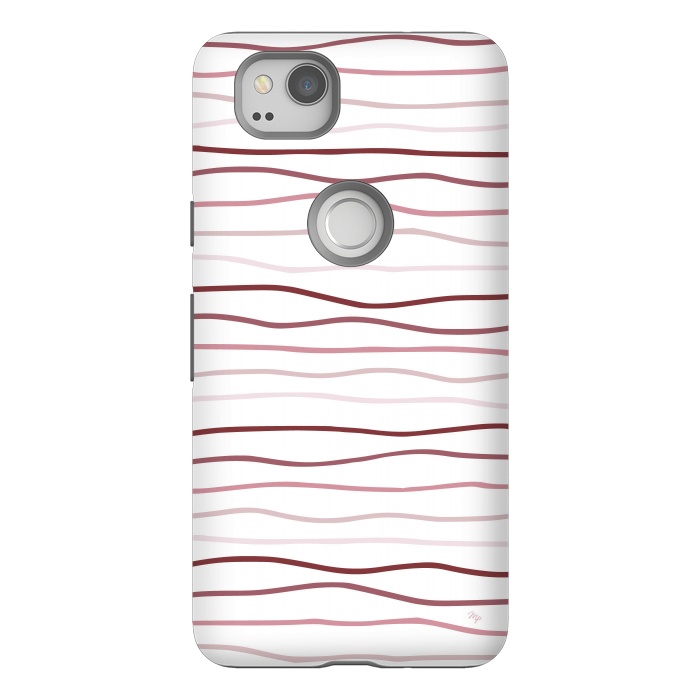 Pixel 2 StrongFit Vintage Pink Stripes by Martina