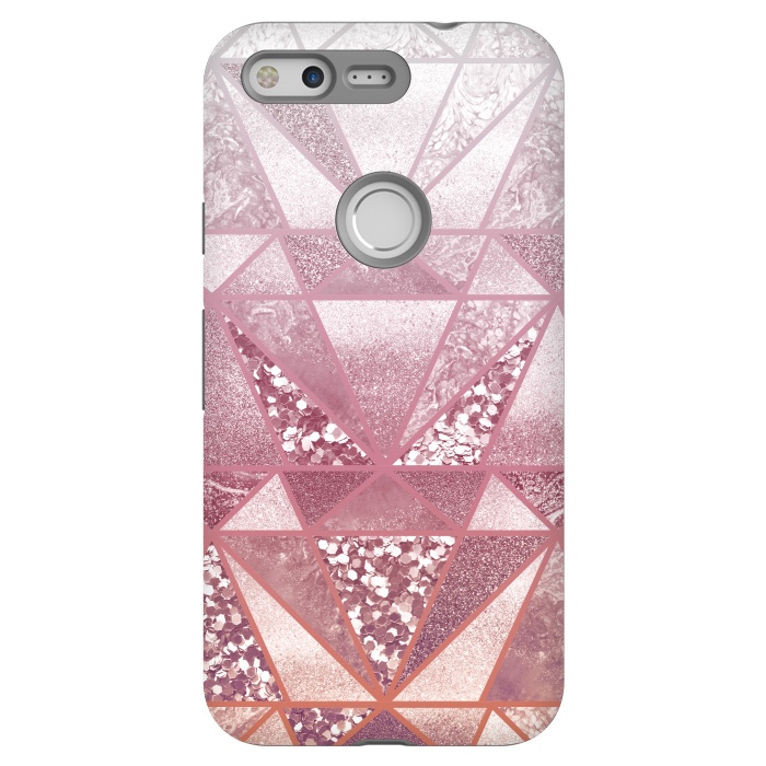 Pixel StrongFit Pink and rose gold gradient glitter tiles by Oana 