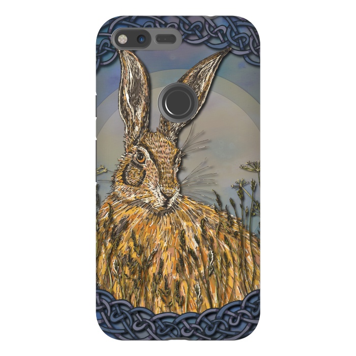 Pixel XL StrongFit Celtic Hare by Lotti Brown
