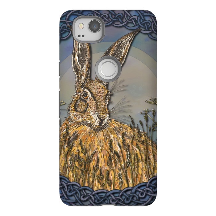 Pixel 2 StrongFit Celtic Hare by Lotti Brown