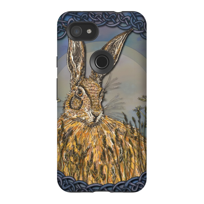 Pixel 3AXL StrongFit Celtic Hare by Lotti Brown