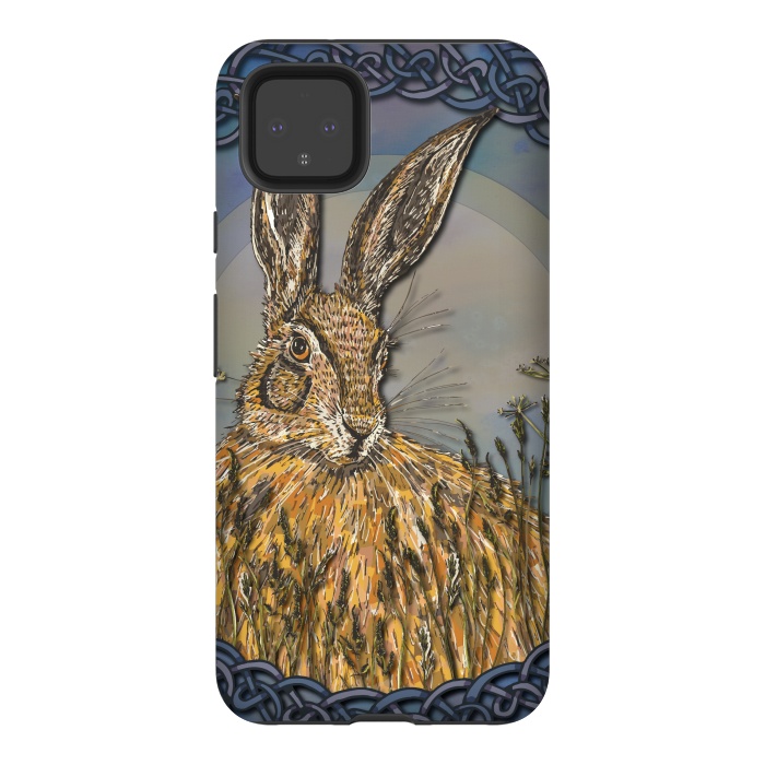 Pixel 4XL StrongFit Celtic Hare by Lotti Brown