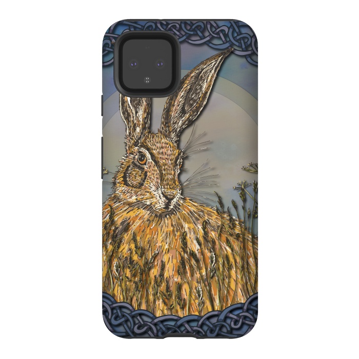 Pixel 4 StrongFit Celtic Hare by Lotti Brown