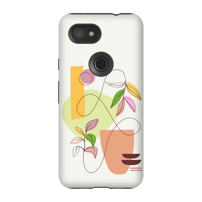 Pixel 3A StrongFit Geometric Shapes and Botanic 2 by nineFlorals