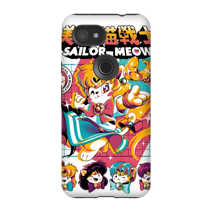 Pixel 3A StrongFit Sailor Meow II by Ilustrata