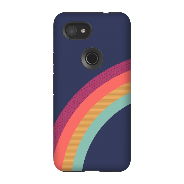 Pixel 3A StrongFit Vintage Rainbow by ArtPrInk