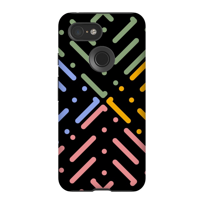 Pixel 3 StrongFit Digital Line and Dots  by TMSarts