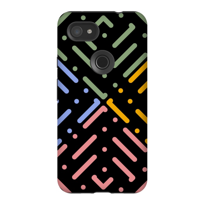 Pixel 3AXL StrongFit Digital Line and Dots  by TMSarts