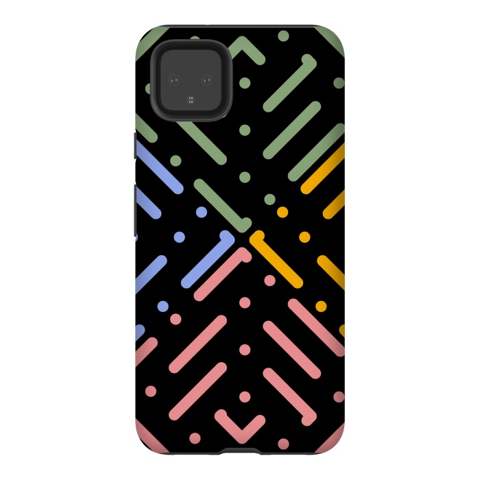 Pixel 4XL StrongFit Digital Line and Dots  by TMSarts