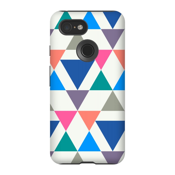 Pixel 3 StrongFit Multicolor Repeat Triangles by TMSarts