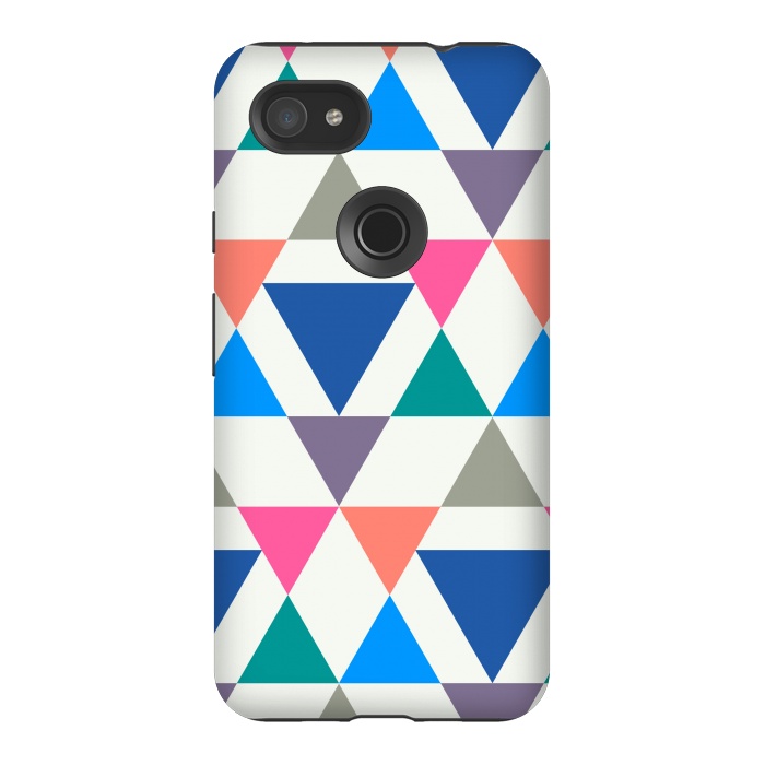 Pixel 3AXL StrongFit Multicolor Repeat Triangles by TMSarts