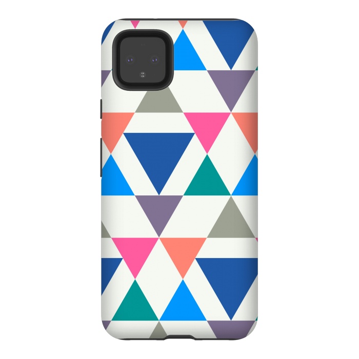 Pixel 4XL StrongFit Multicolor Repeat Triangles by TMSarts