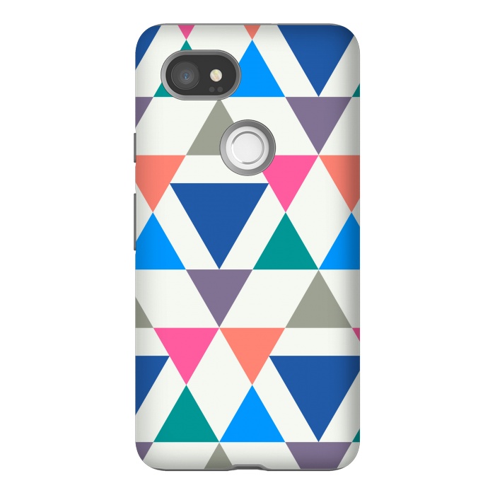 Pixel 2XL StrongFit Multicolor Repeat Triangles by TMSarts