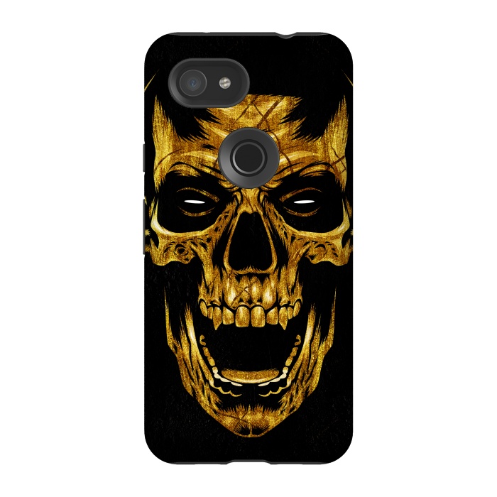 Pixel 3A StrongFit Golden Skull by Alberto