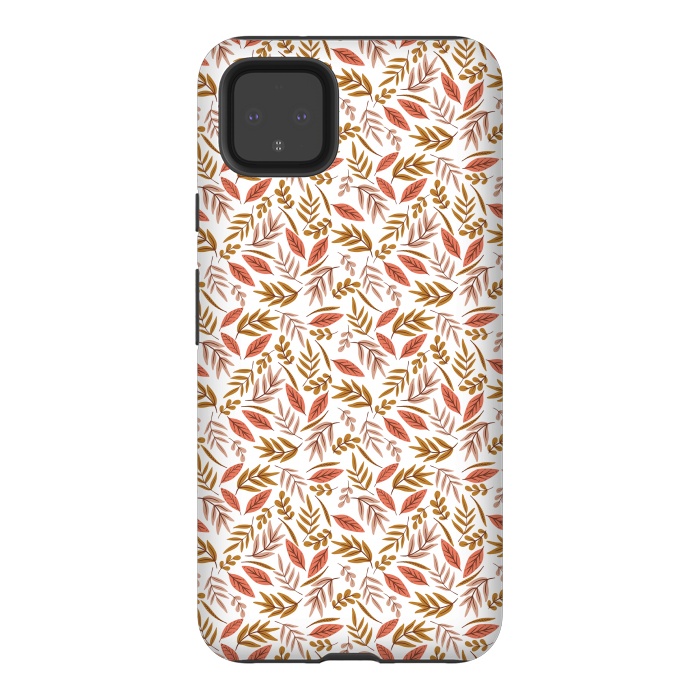 Pixel 4XL StrongFit Pink and yellow leaves  by Edith May