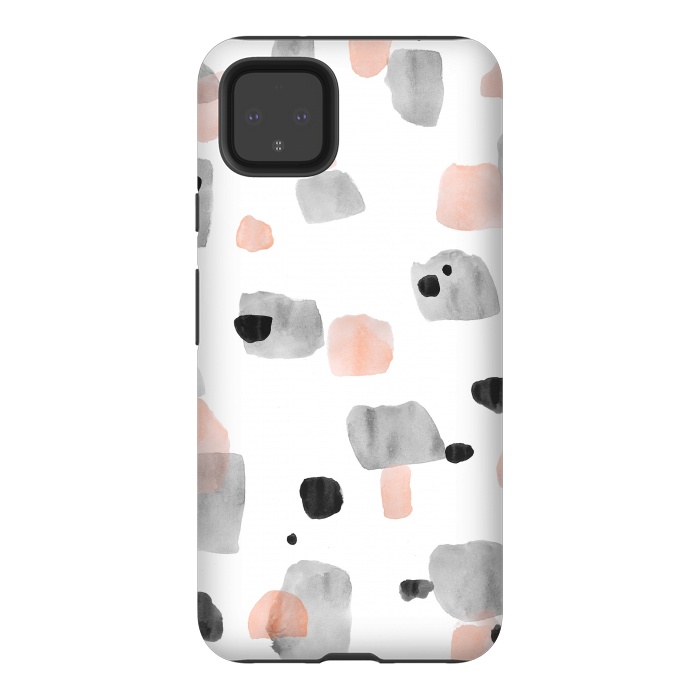 Pixel 4XL StrongFit Abstract Watercolor Painting Terrazzo Pattern 01 by amini54