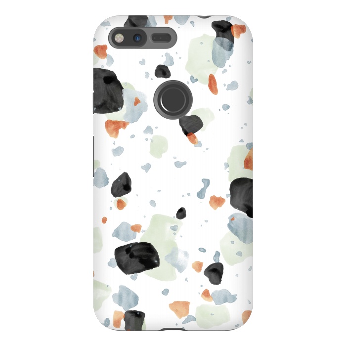 Pixel XL StrongFit Abstract Watercolor Painting Terrazzo Pattern 04 by amini54