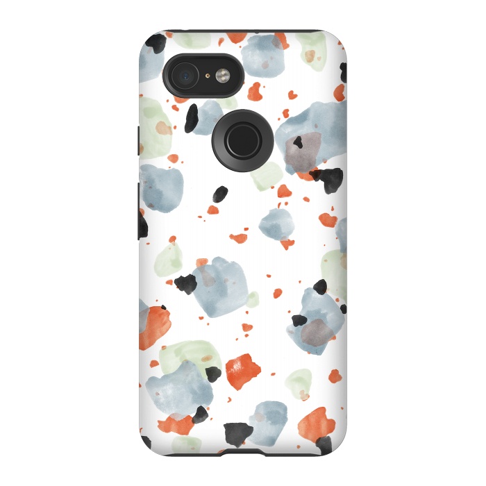 Pixel 3 StrongFit Abstract Watercolor Painting Terrazzo Pattern 05 by amini54