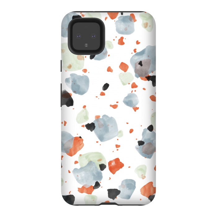 Pixel 4XL StrongFit Abstract Watercolor Painting Terrazzo Pattern 05 by amini54