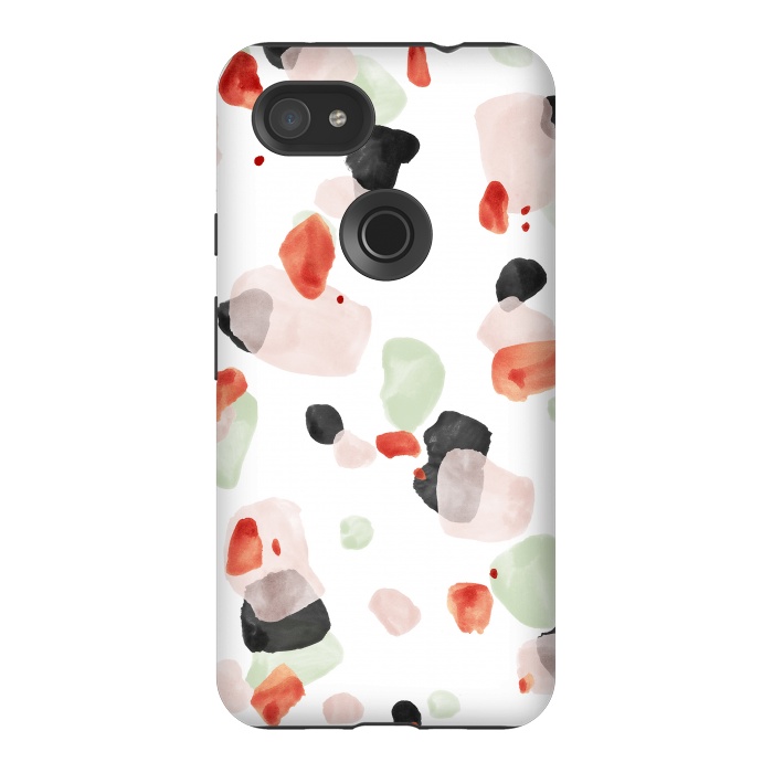 Pixel 3AXL StrongFit Abstract Watercolor Painting Terrazzo Pattern 06 by amini54