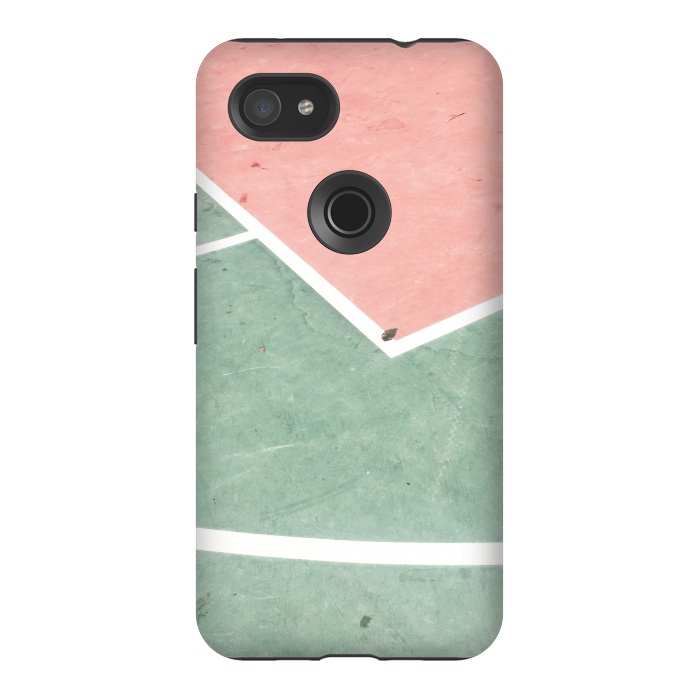 Pixel 3AXL StrongFit green pink marble shades by MALLIKA