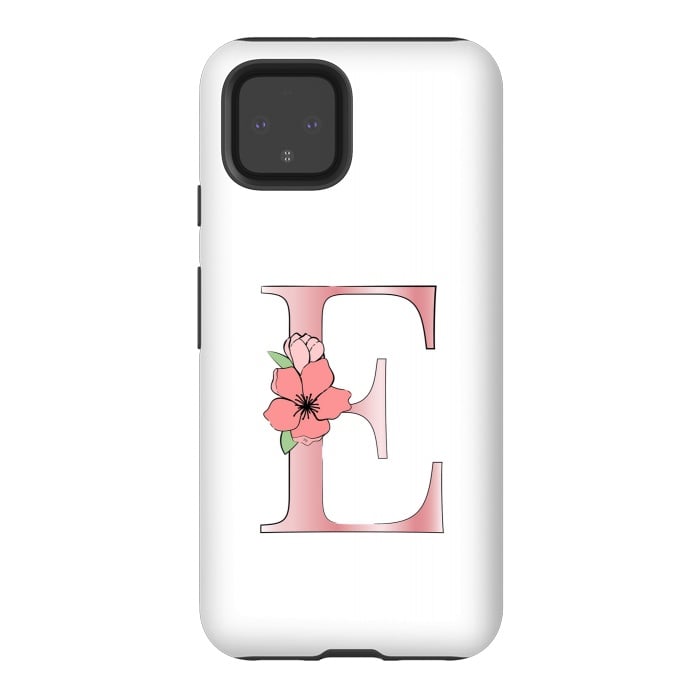 Pixel 4 StrongFit Monogram Letter E by Martina