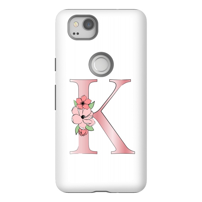 Pixel 2 StrongFit Monogram Letter K by Martina