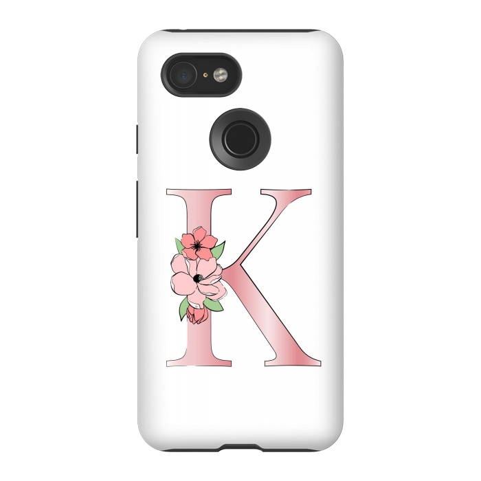 Pixel 3 StrongFit Monogram Letter K by Martina