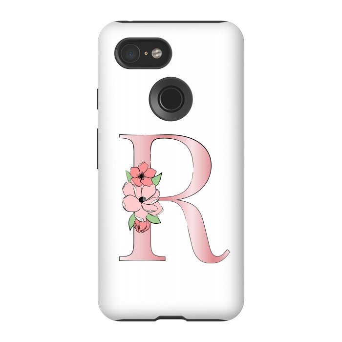 Pixel 3 StrongFit Monogram Letter R by Martina