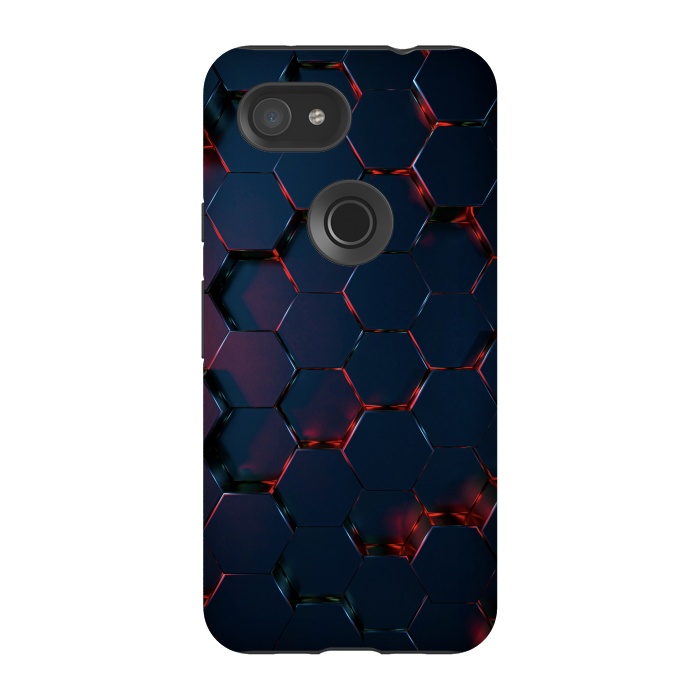 Pixel 3A StrongFit Hexagons  by Winston