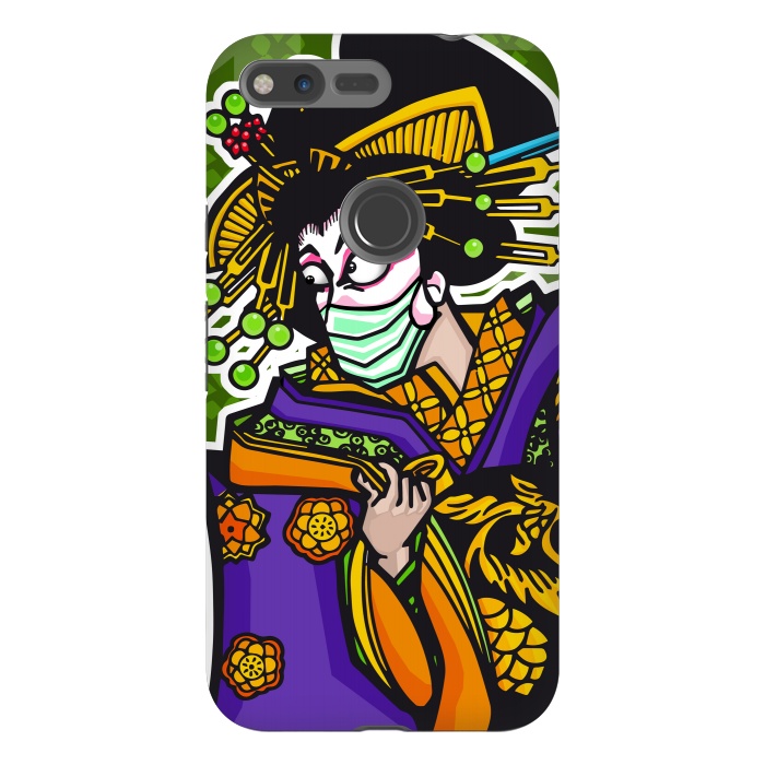 Pixel XL StrongFit Covid Geisha by Milo "Mr Lucky" Marcer