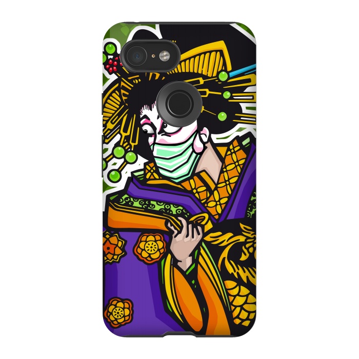 Pixel 3 StrongFit Covid Geisha by Milo "Mr Lucky" Marcer