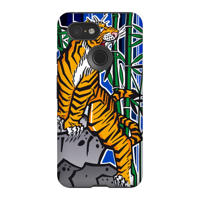 Pixel 3 StrongFit Japanese Tiger by Milo "Mr Lucky" Marcer