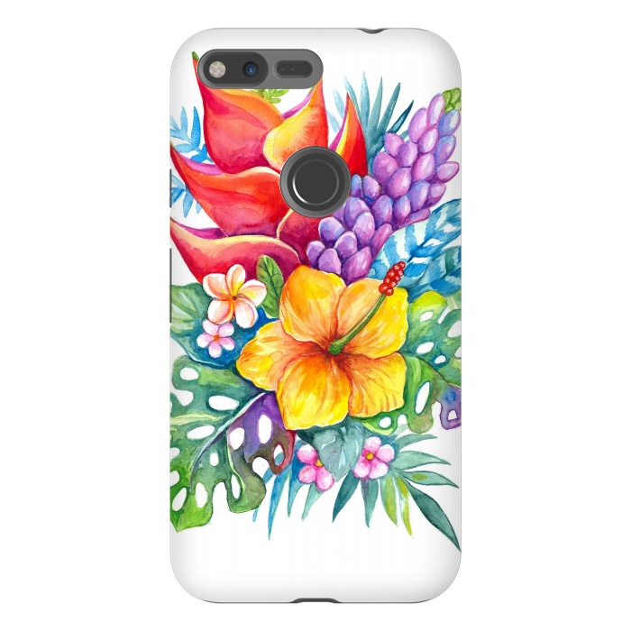 Pixel XL StrongFit Tropical Flowers by Irina Velman
