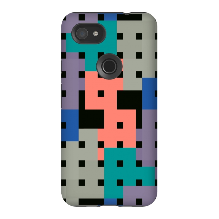 Pixel 3AXL StrongFit Geo Repeat Squares by TMSarts