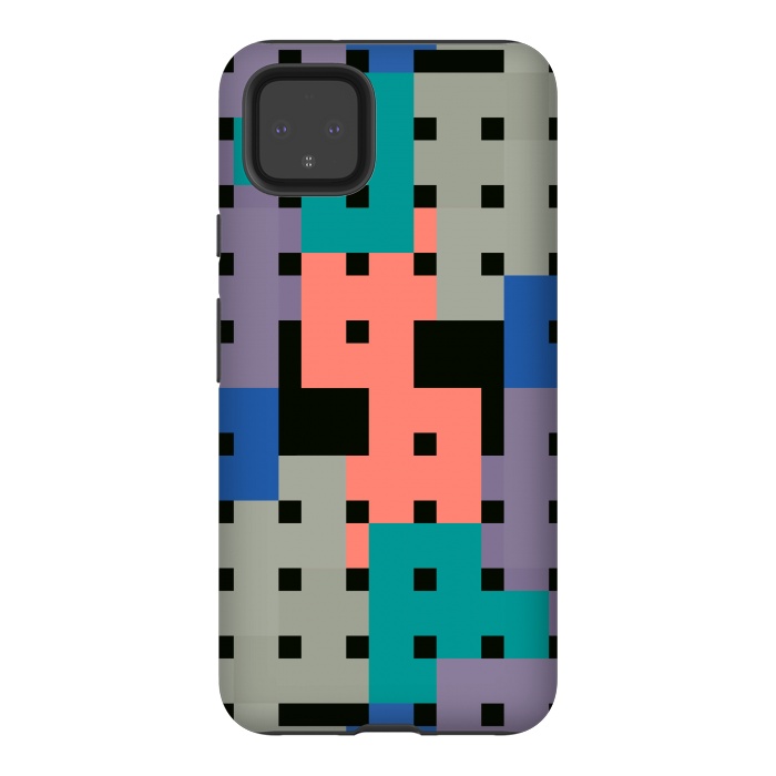 Pixel 4XL StrongFit Geo Repeat Squares by TMSarts