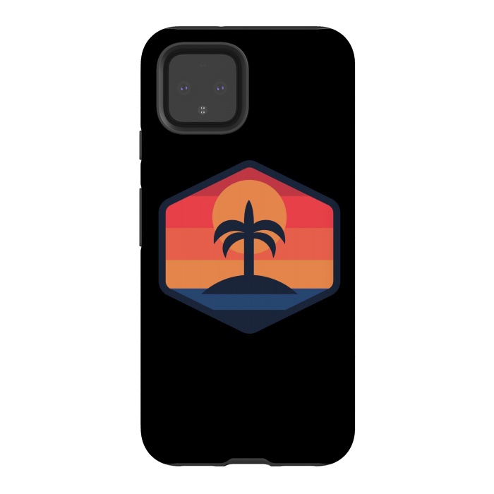 Pixel 4 StrongFit Sunset Beach Island by Afif Quilimo