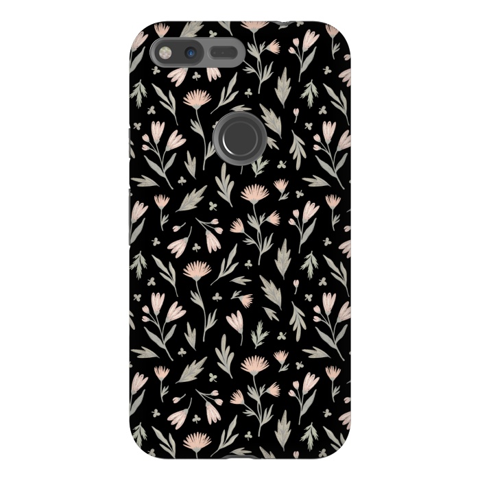 Pixel XL StrongFit delicate flowers on a black by Alena Ganzhela
